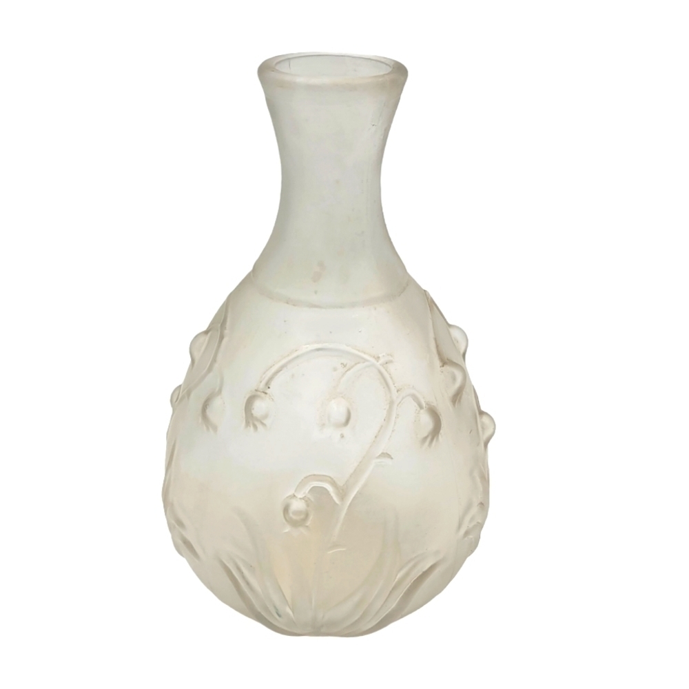 Tiffin Carafe Glass Lily Of Valley  Satin Matte 8”